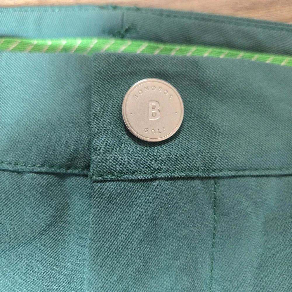 Bonobos Golf Pants Mens 36x32 Green Athletic Fit Performance Stretch Straight